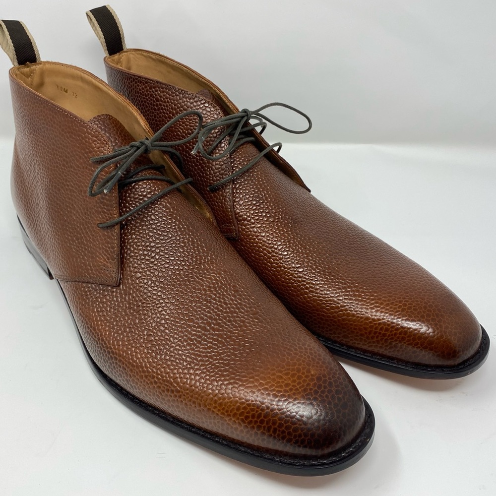 3DM Lifestyle Brown Grain Pebbled Leather Chukka Boots. Size 13-13.5